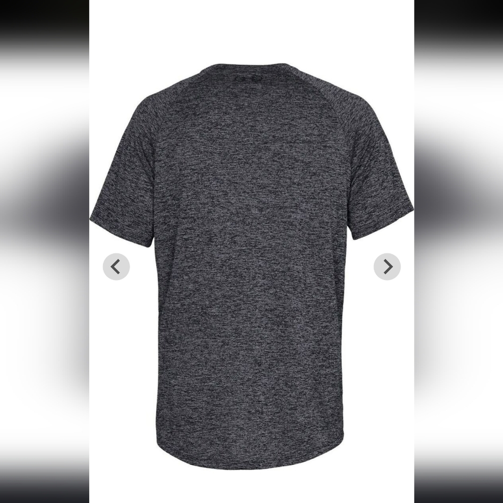 Under Armour Loose Fit Men's Heathered Black Tee Small - Picture 4 of 13